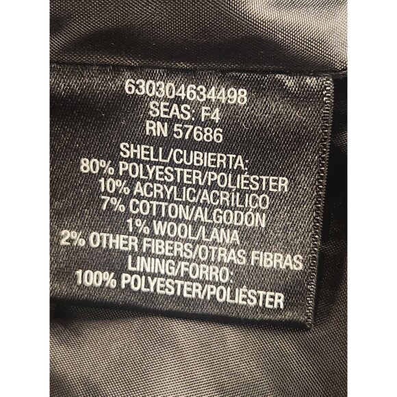 Metaphor Women’s XL Plaid Hooded Peacoat Wool Blend Double Breasted Belted - Picture 9 of 13